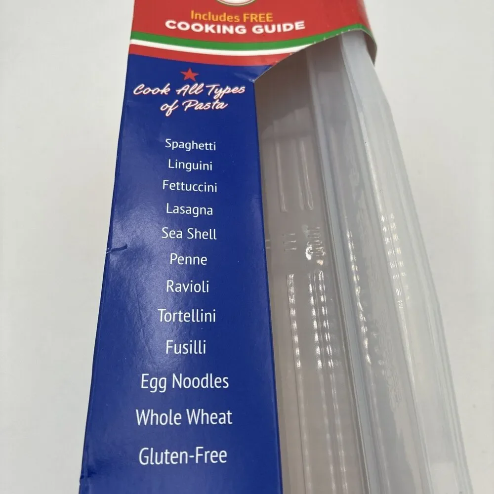 Fasta Pasta Microwave Cooker and Strainer Made in USA Dishwasher Safe Top Rack
